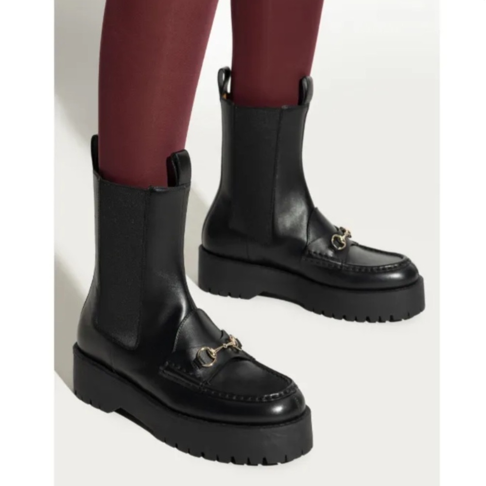NWT, New In Box, Gucci 45mm Horsebit boots, Black Leather, sz 39, 9 US